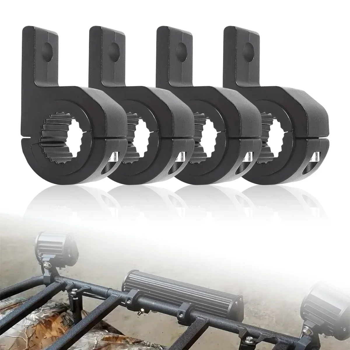 2pcs Universal Car Motorcycle Headlight Clamps Brackets Tube Clamp Kit For Truck Auto ATV Motorcycle Led Work Bar Lamp Mount
