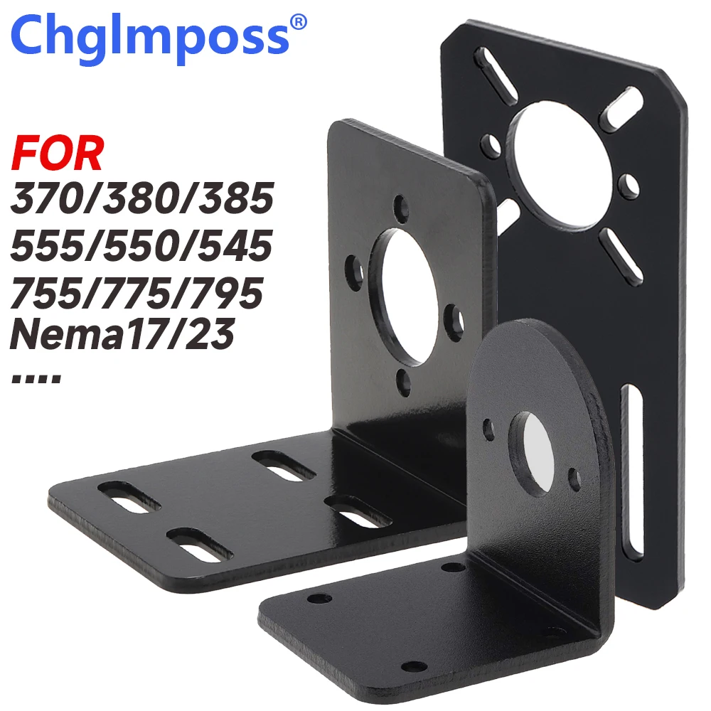 DC Motor Mount Bracket L Shaped Fixing Mounting Bracket Straight Plate Holder For 550/775/895/365 Stepper 28/35/42 Nema17/23