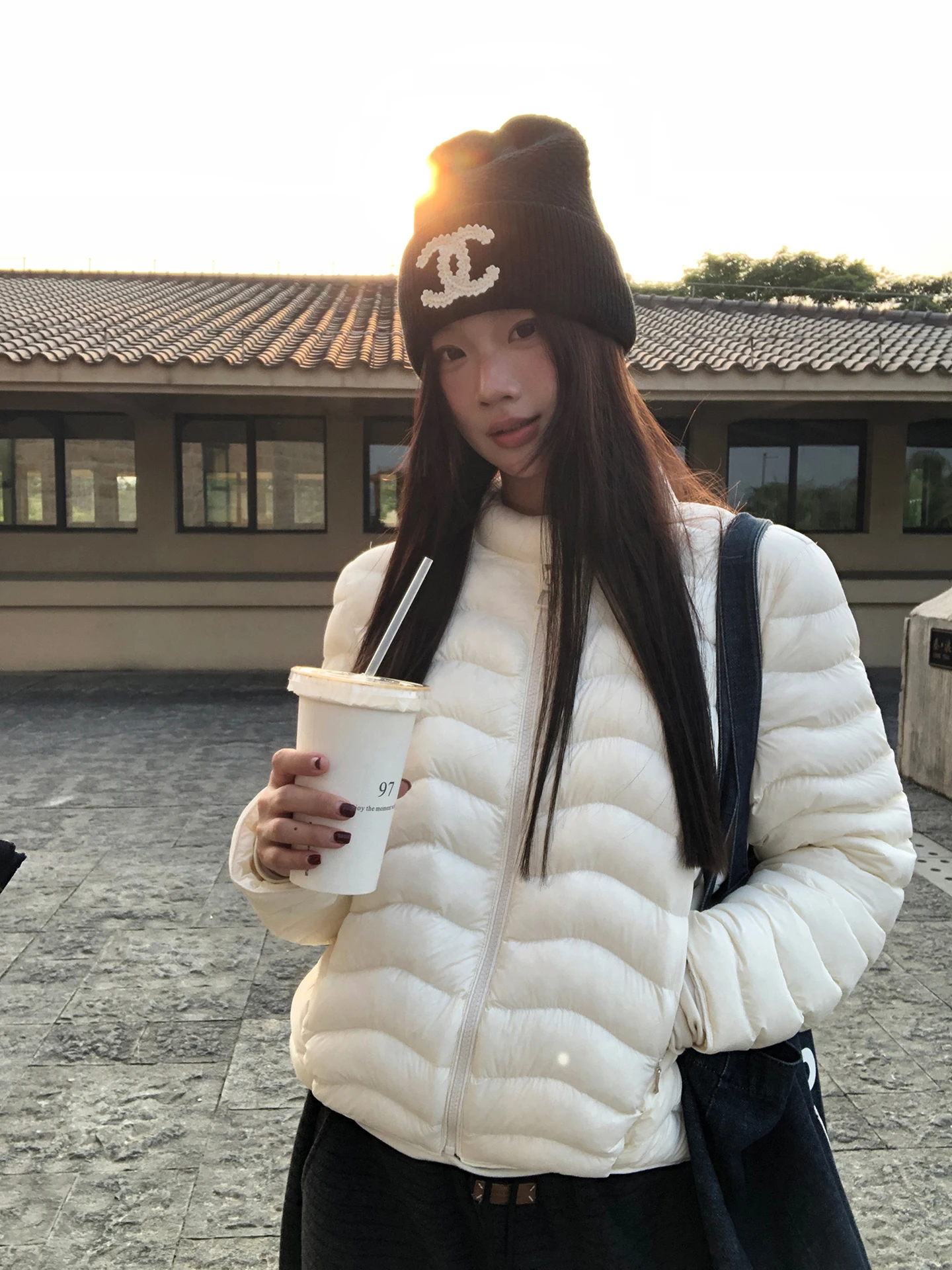 

Red ulari Pavilion ort White Du down Jaet Women's Sle Winter 2025 Commute Simple Straight Cut Warm Zipper Coat