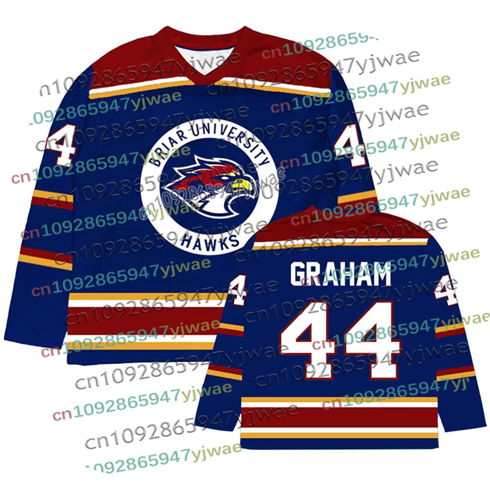 Cosplay Off Campus Briar University Hockey-Trikot Graham 44 22 DI LAURENTIS 66 Tucker46 Langarm-T-Shirt 3D-Druck Herren-Trikot