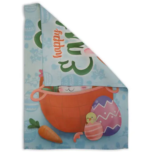 Happy Easter Garden Flag 12x18in Cute Novelty Yard Flag Easter Bunny