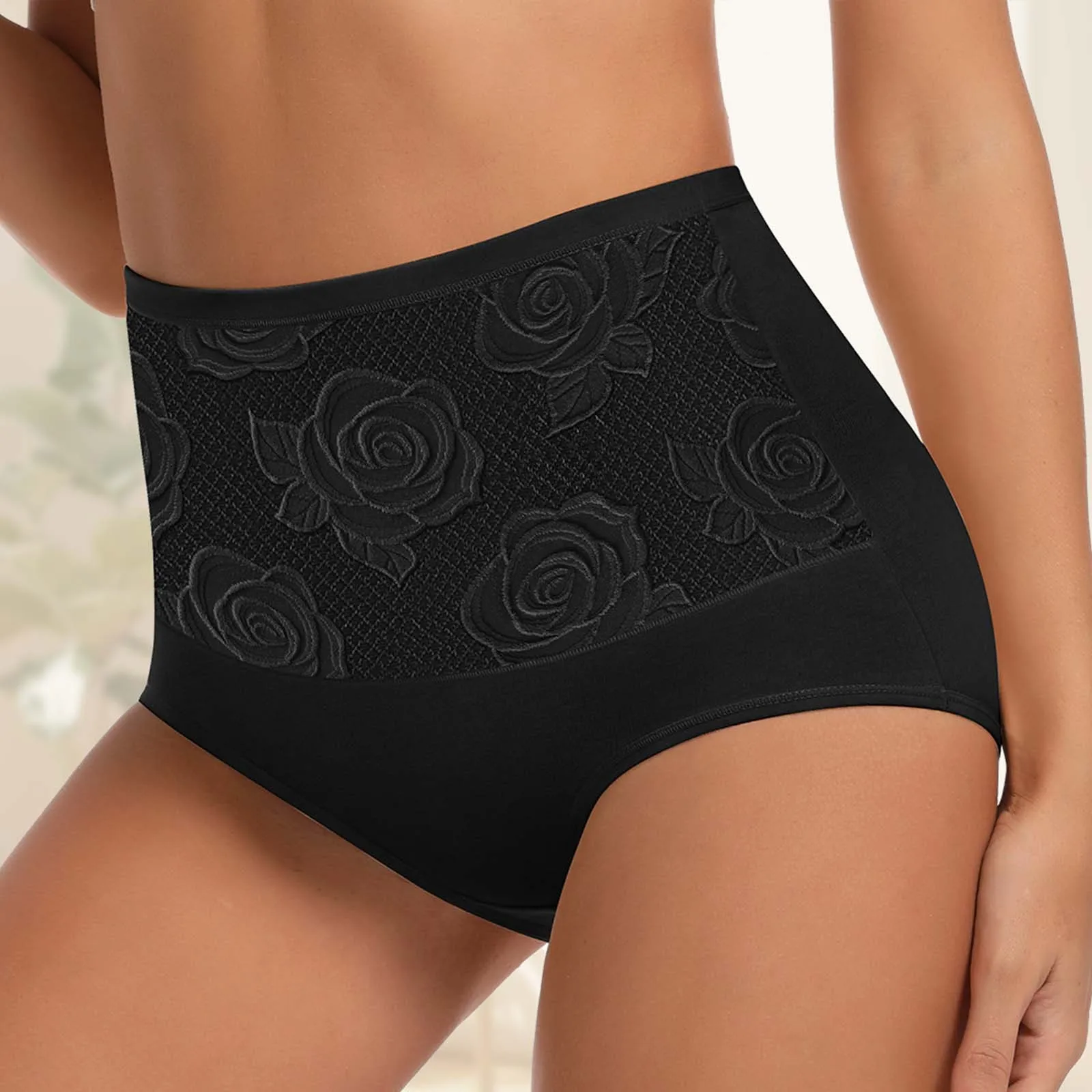 

Women'S Fashion Printed Panties High Waist Belly Lift Briefs Soft Comfortable Breathable Lingerie Female Casual Underwear