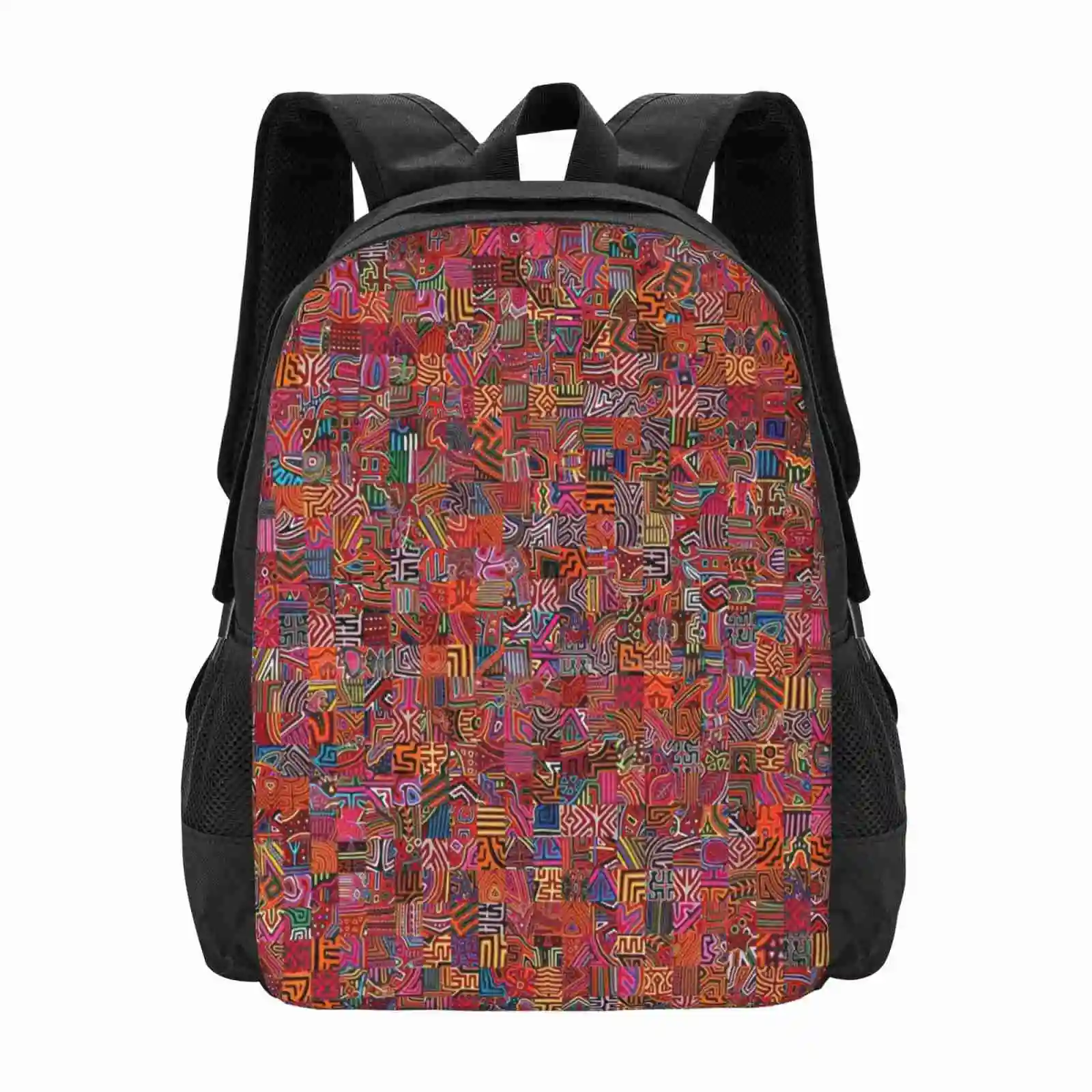 Molas Pattern Design Laptop Travel School Bags Mola Panama Kuna