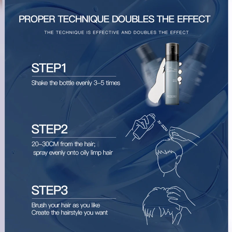 VETES Improve Oil Slump Hair Texture Styling 150ml No-Wash Fluffy Spray Hair Wax High Cranial Fluffing Instant Volume Lightweigh