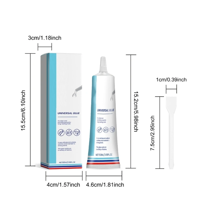 50 multifunctionele vloeibare lijm stoflijm kledingreparatielijm sneldrogend