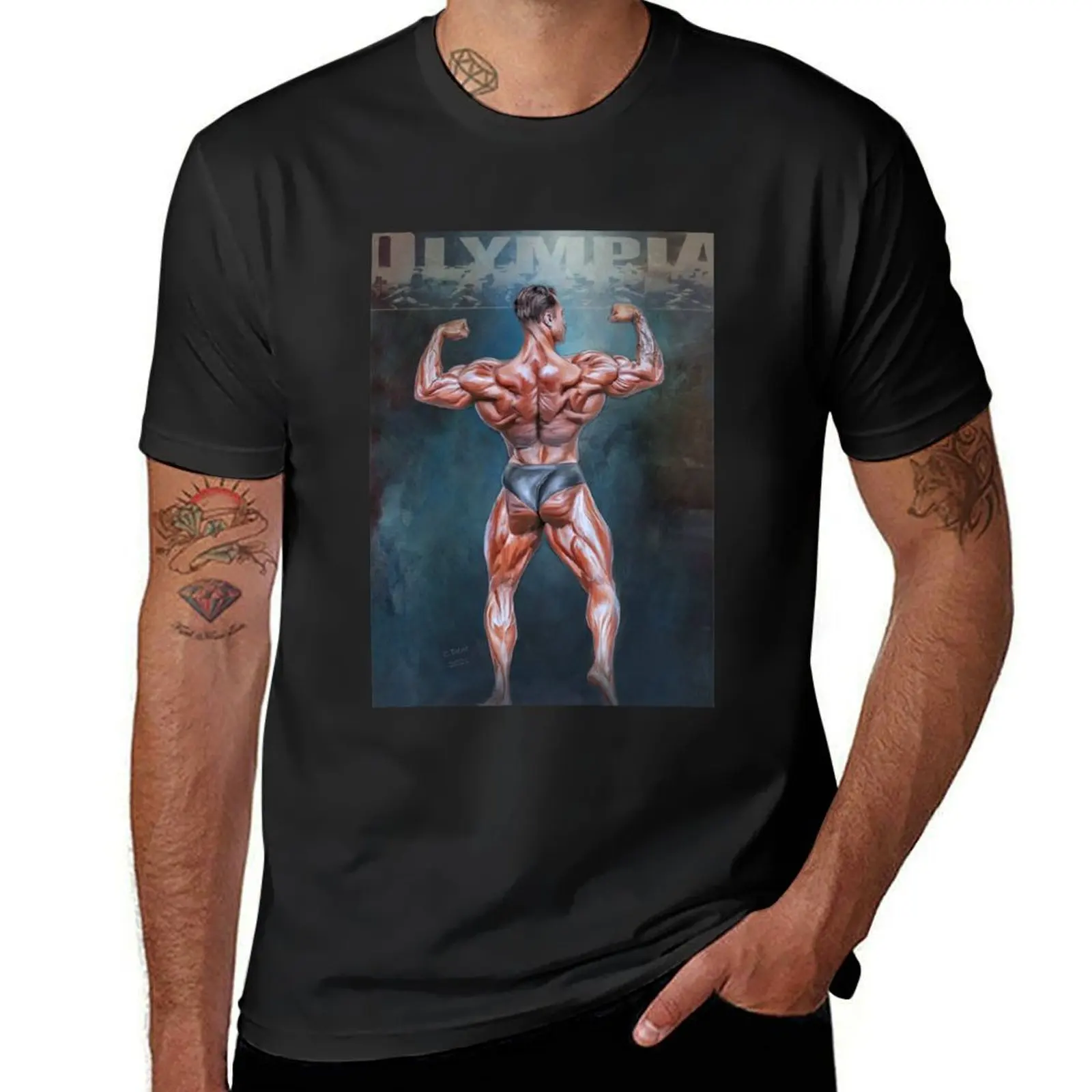 Chris Bumstead Mr Olympia Physique T-Shirt tees oversized graphic tee Short sleeve tee men