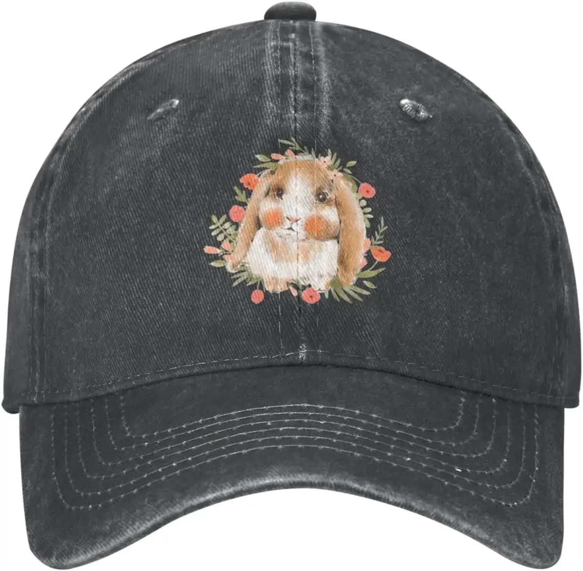 Cute Flowers Spring Distressed Adjustable Washed Mens Dad Trucker Hat All Seasons Travel Baseball Ball Cap for Men