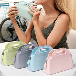 Borsa a portafoglio con cerniera in Silicone morbido impermeabile borsa per il trucco di grande capacità borsa da viaggio per l'organizzatore da viaggio da spiaggia borsa da toilette da donna