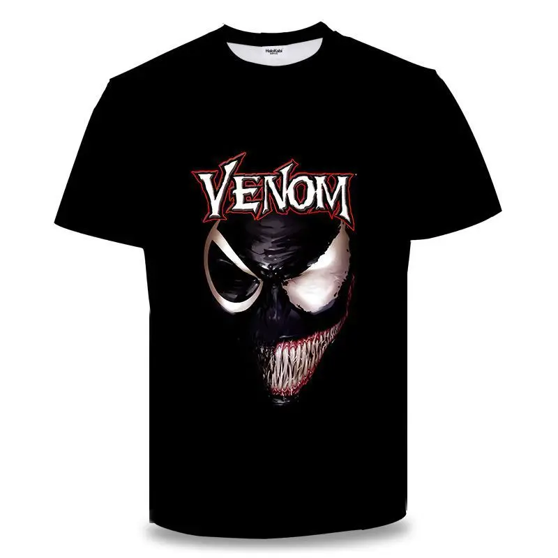 2024 New Summer Women Venom Cartoon Tops Tees 3D Print T-shirt Casual Short Sleeve Clothing Boys Girls Sports Streetwear