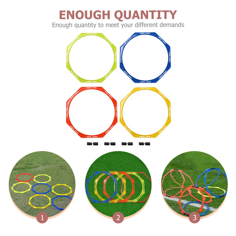 

4pcs Agility Rings Multi-Function Football Training Soccer Exercising Portable Speeds Train Rings For Outdoor Sports Equipment