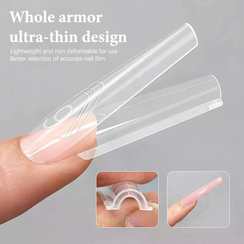 ساندويتش أشكال أظافر مزدوجة 280 قطعة 14 حجم ملحقات-أشكال مزدوجة نعش اللوز أشكال أظافر قالب علوي قالب سفلي #2