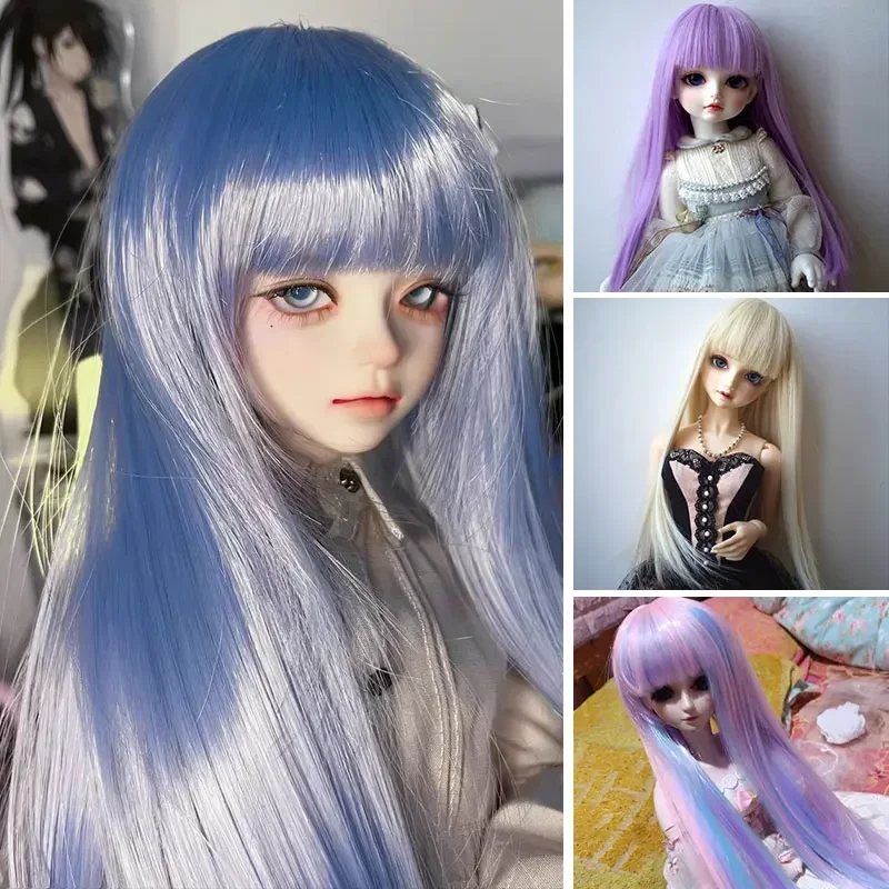 BJD SD 1/3 1/4 1/6 1/8 1/12 doll wig high temperature fiber hair 25 colors