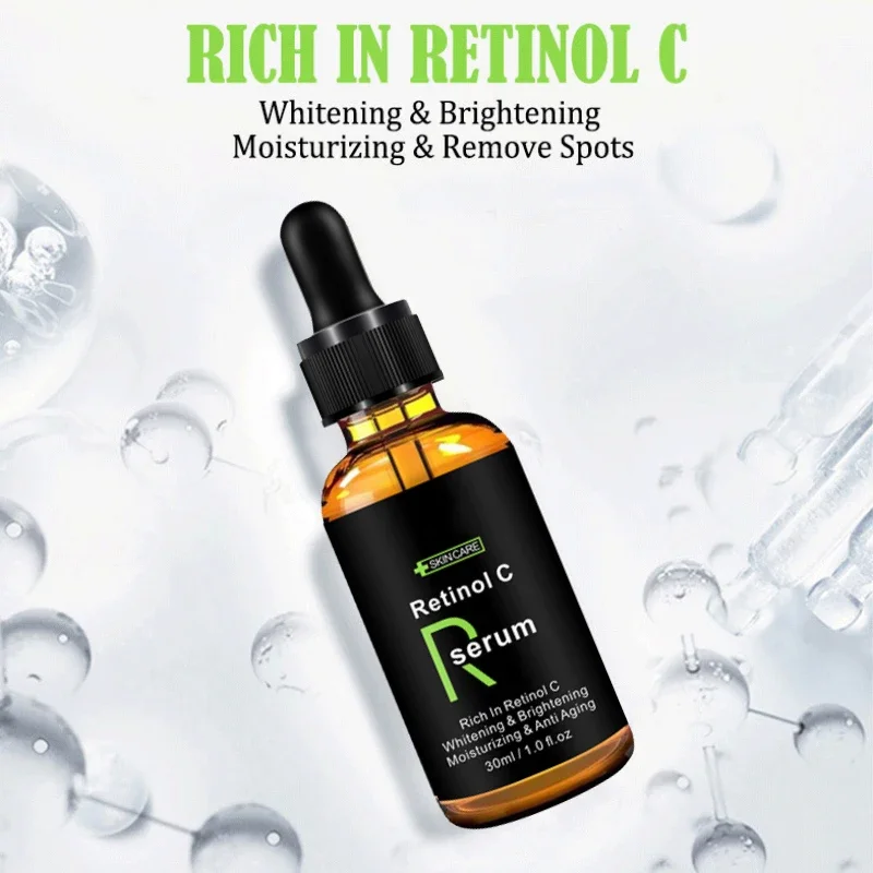 Siero al retinolo da 30ml per schiarire la pelle dell'acne macchie scure sbiancante pelle brillante schiarire la melanina Anti invecchiamento nutrire la cura del viso