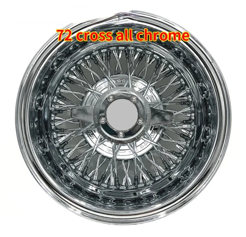 Lowrider 13x7 Reverse 100 Straight Lace Spoke Chrome Wire Wheel Rim Forging Wheel Zenith Wire Wheel