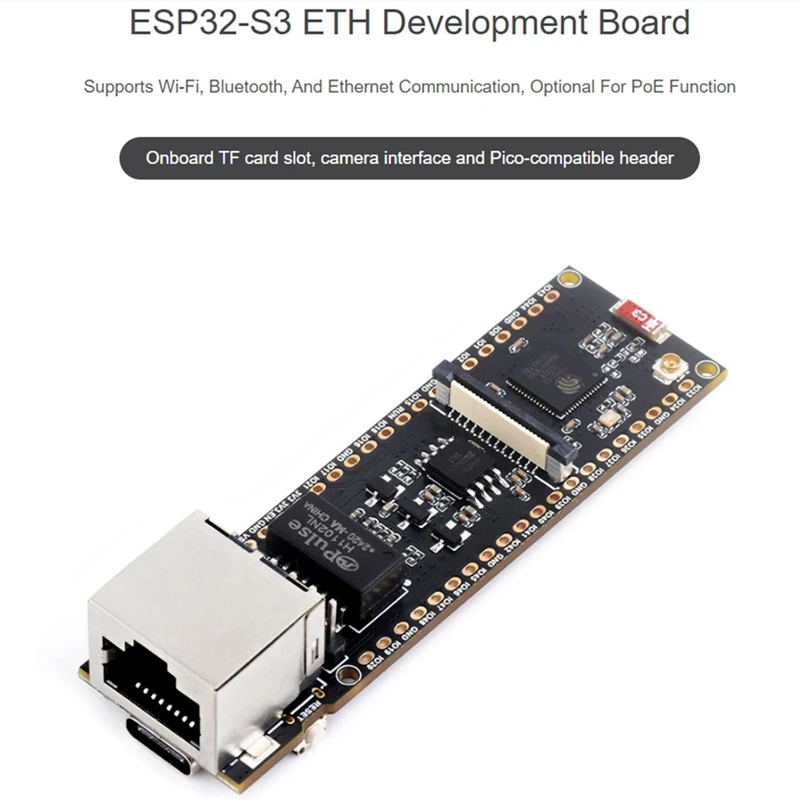 ESP32-S3-POE-ETH ESP32-S3 placa de desenvolvimento ethernet suporte poe dual-core wi-fi e bluetooth sem fio usb tipo-c porta