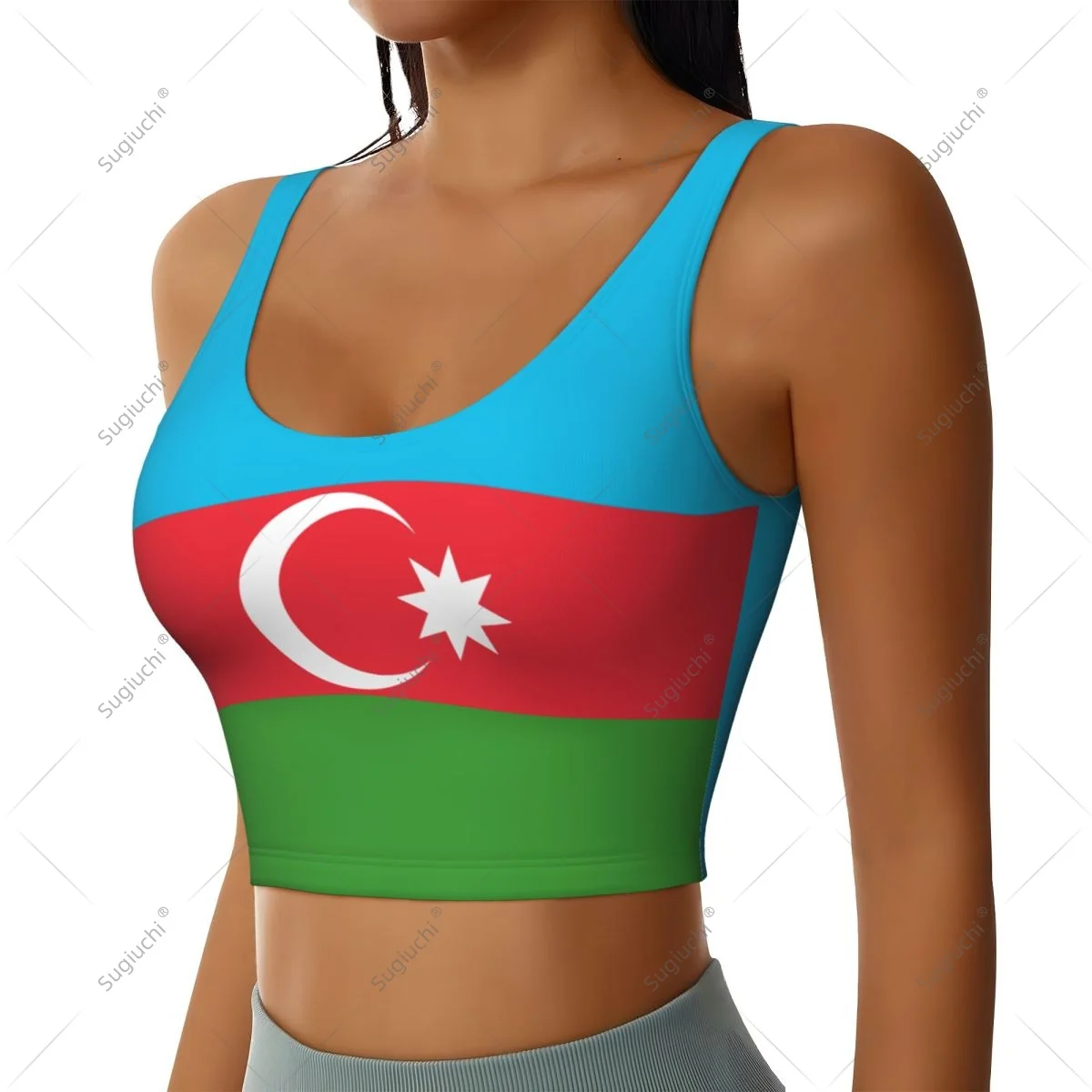 Azerbaijan Flag Women Girl Activities Sports Vest for Female Yoga Vest Workout Vest Lightweight Trendy