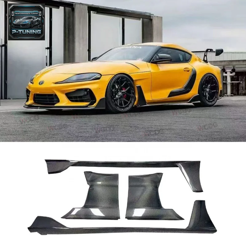 

Carbon Fiber Ad-V2 Style Skirts and Fenders for Toyota Supra A90 A91 MK5 Car Front Fender Side Skirt Splitter Bodykit