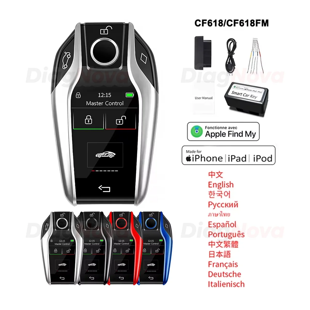 

Universal Modified Smart Key CF618 LCD Touch Screen Car Keys Keyless Entry Auto Lock for BMW Benz Audi Kia Ford Porsche Lexus VW