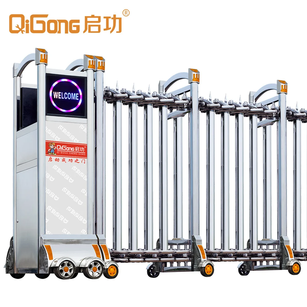 

Automatic Sliding Door Retractable Gate Convenient Aluminium Convenient Gates For Entry Exterior Outdoor Park Villa Company Use