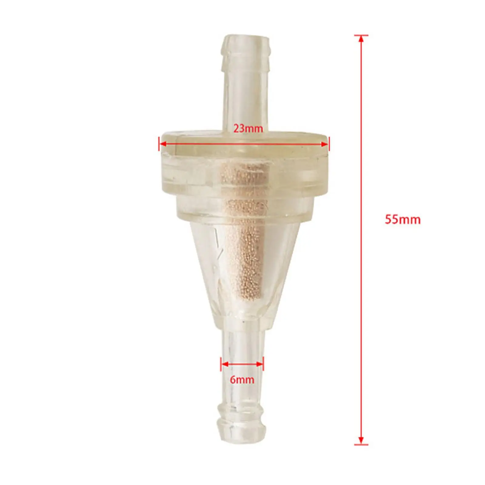 

Universal Motorcycle Inline Fuel Filtering Cup Clear Yellow PP Copper 1/4in Fuel Line Accessory Replacement for ATV UTV