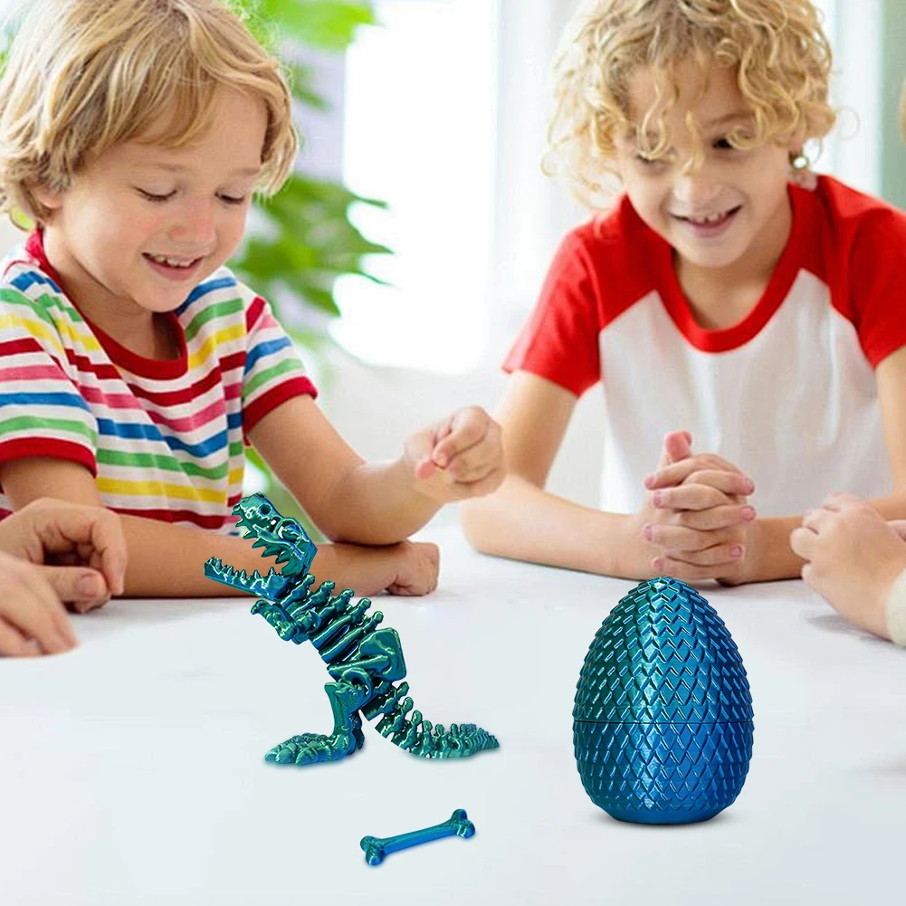 3D Printed Dinosaur Egg 3D Printed Dinosaur Toy Articulated Indominus Rex Articulated Dragon Adults Fidget Toys for Autism/ADHD