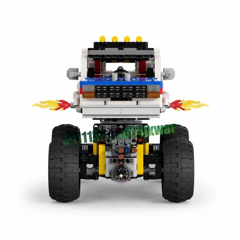 934PCS USA Big Bob Monster Truck MOC Building Blocks Creative Vehicle Model DIY Assembly Educational Toy Collection Display Gift