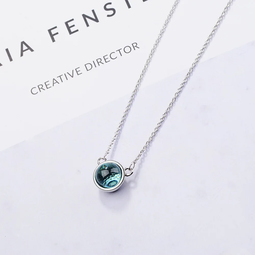 Fashion 925 Sterling Silver Round Crystal Bear Pendants Necklaces For Women Wedding Luxury Quality Jewelry  Offers