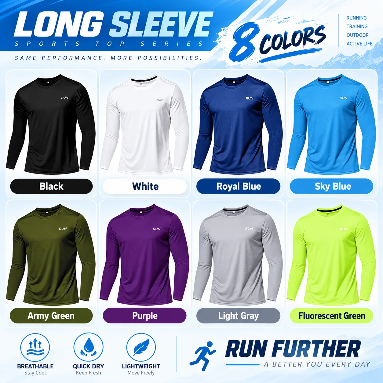 Quick Dry Lightweight Tops Men - огляд і ціна Running Gear Long Sleeve