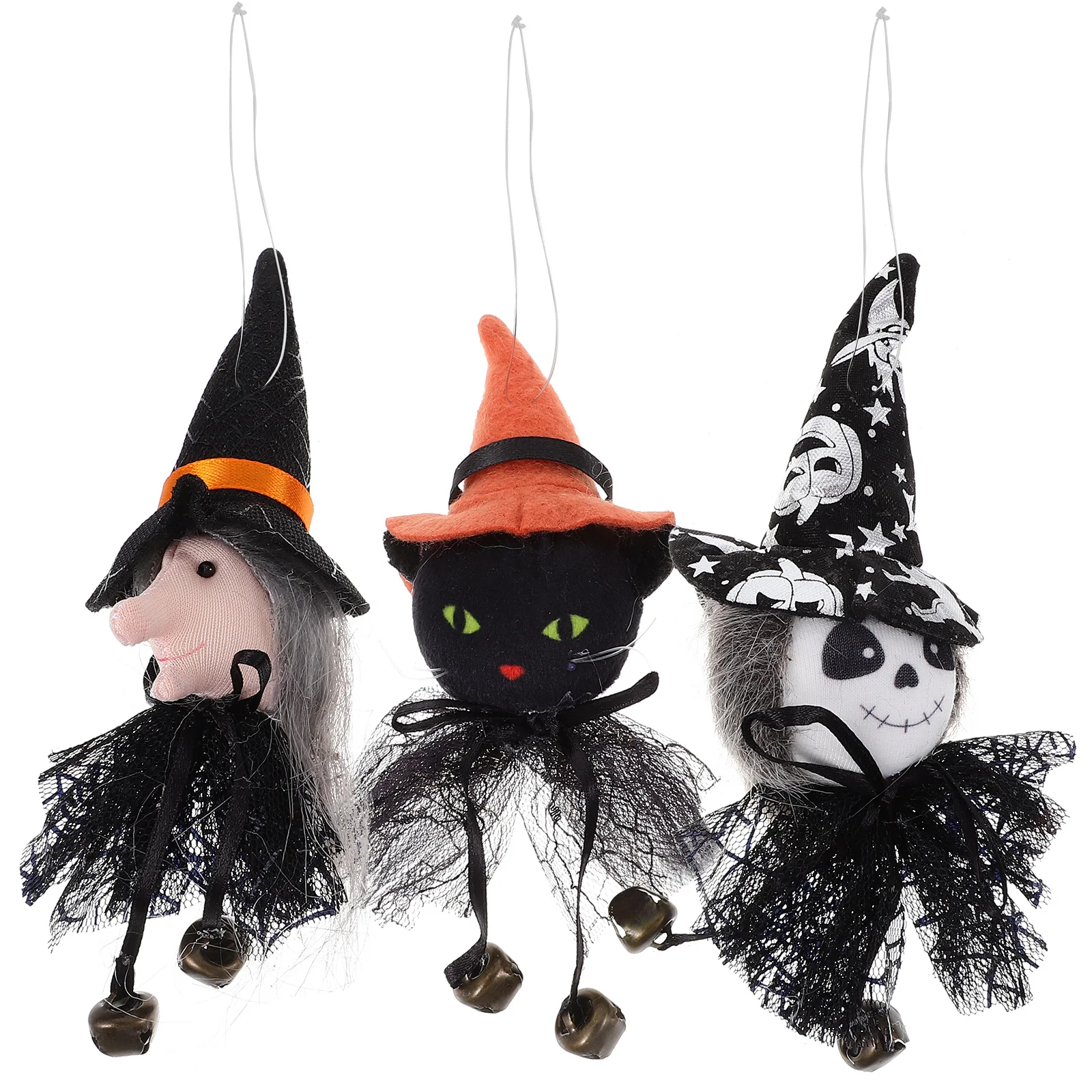 

3Pcs Halloween Suspended Witch Decorations Creative Hanging Ghost Decor Festival Supplies Party Home Office Halloween Decor