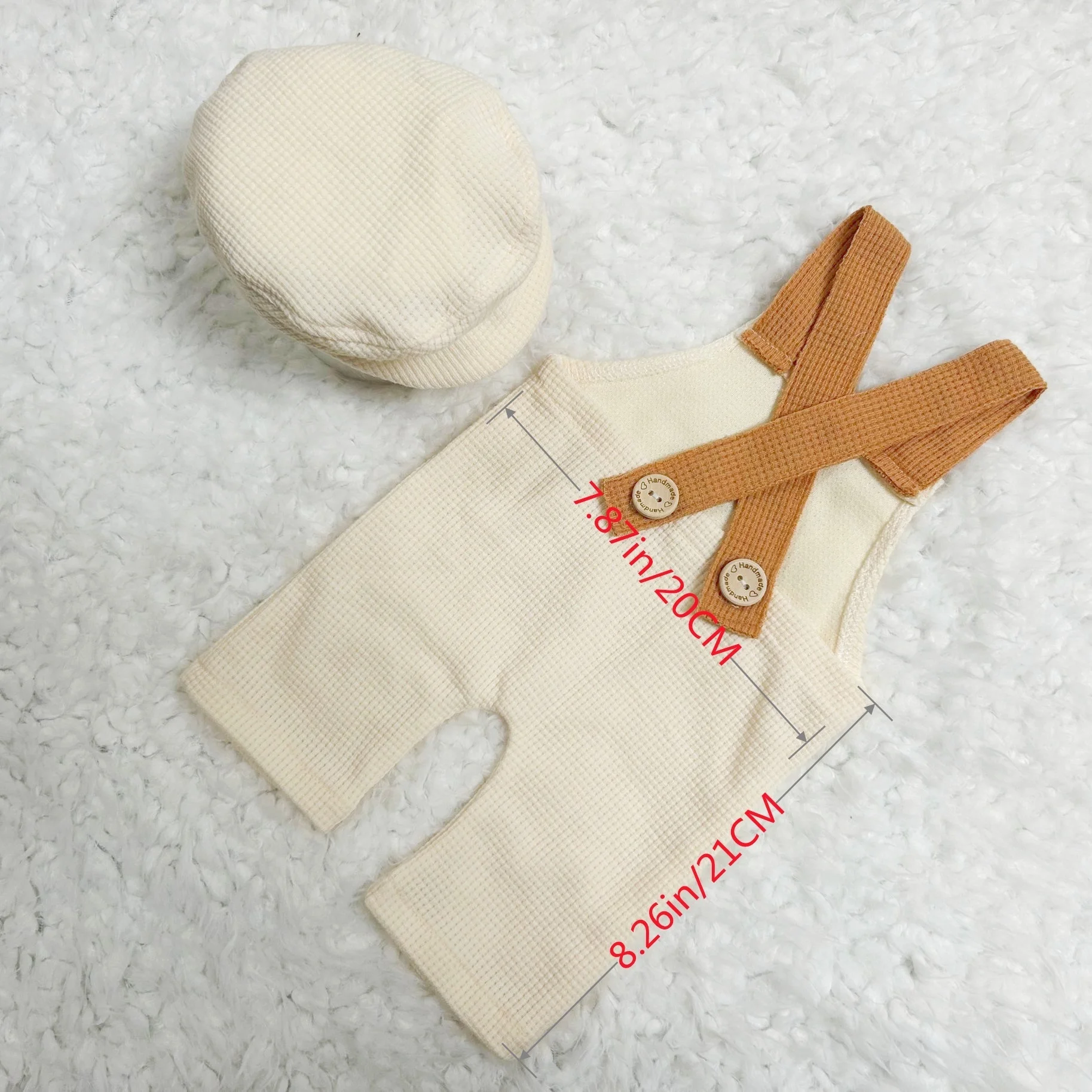 2 Piece Cute Baby Bodysuit, Newborn Photography Props, Knitted Striped Hat Set, 0-3 Months Baby Thanksgiving, Halloween Gift