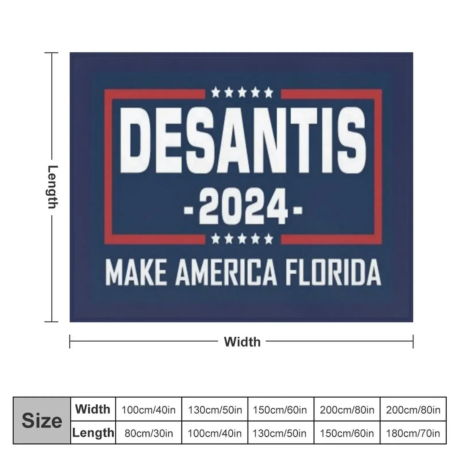 Ron Desantis 2024 - Make America Florida Throw Blanket Sofas Bed covers Bed Softest Blankets