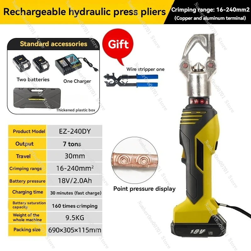 Electric Hydraulic Copper aluminum terminal Crimping Rechargeable Crimping Tool Crimping Pliers Rechargeable Hydraulic Pliers