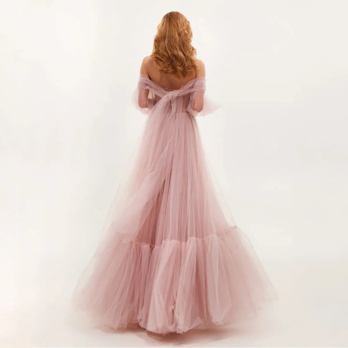 Elegancka suknia wieczorowa bez ramiączek KWTX, długie rękawy z siateczki, suknia na wesele/przyjęcie, minimalistyczny design na wiosnę/lato 2026, styl biurowy i streetwear