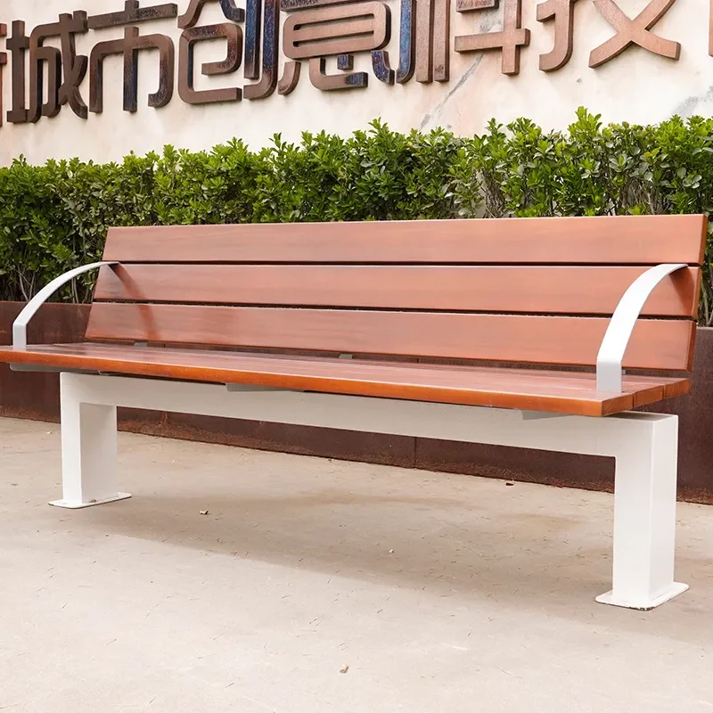 Outdoor Stainless Steel Park Bench Creative Leisure Chair for Mall Square Station Community School Waiting Area Customizable