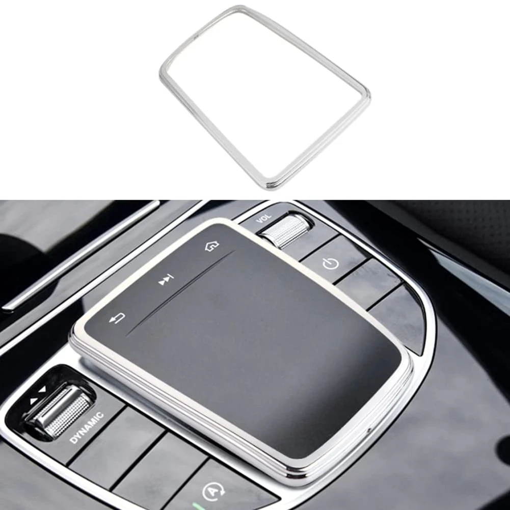 For C E GLC Class W205 Car TPU Center Control Multimedia Mouse Screen Protector Cover Accessories, Silver