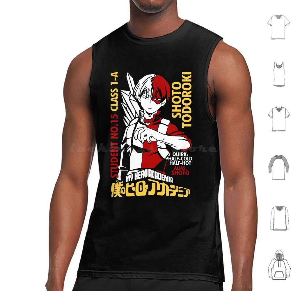 Boku No Hero Academia-Shoto Todoroki | Perfect Gift Tank Tops Vest Sleeveless Todoroki Shoto Bnha Boku No Hero Academia Shoto