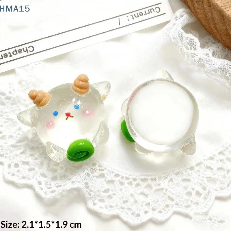 【YA】Luminous Translucent Chinese Zodiac 3D Resin Charms Chubby Cartoon for DIY Jewelry Making Keychain Phone Case Decor