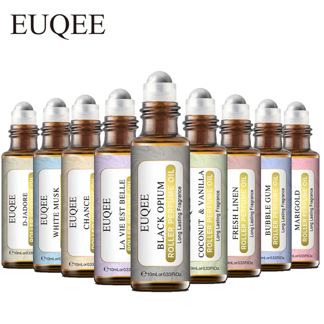 EUQEE 10ml Roller Smear olejek zapachowy dla kobiet Fresh Line kokosowy anioł waniliowy do aromaterapii, mydło DIY, produkcja świec