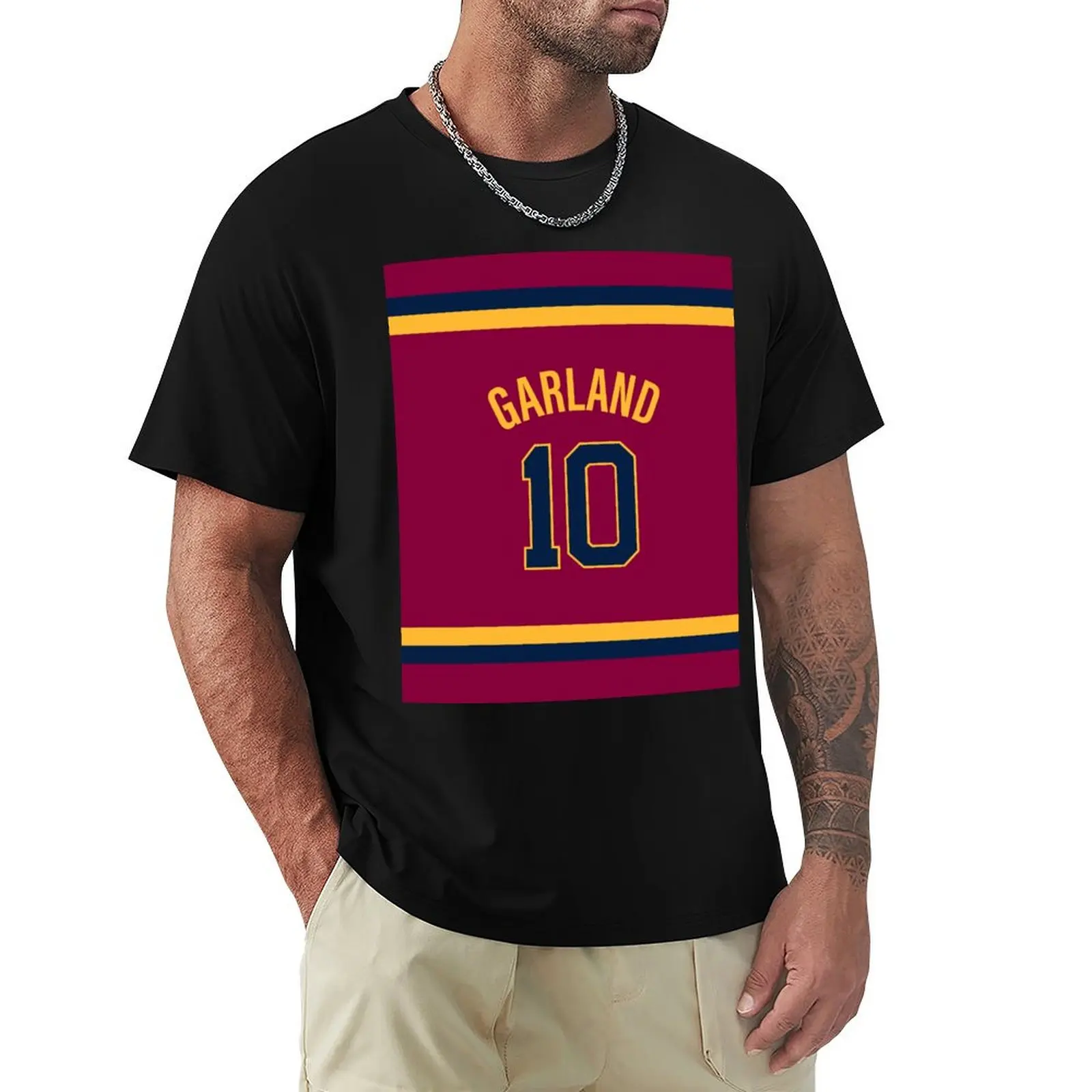 Darius Garland Jersey T-Shirt Novelty Print Casual Tee Shirt