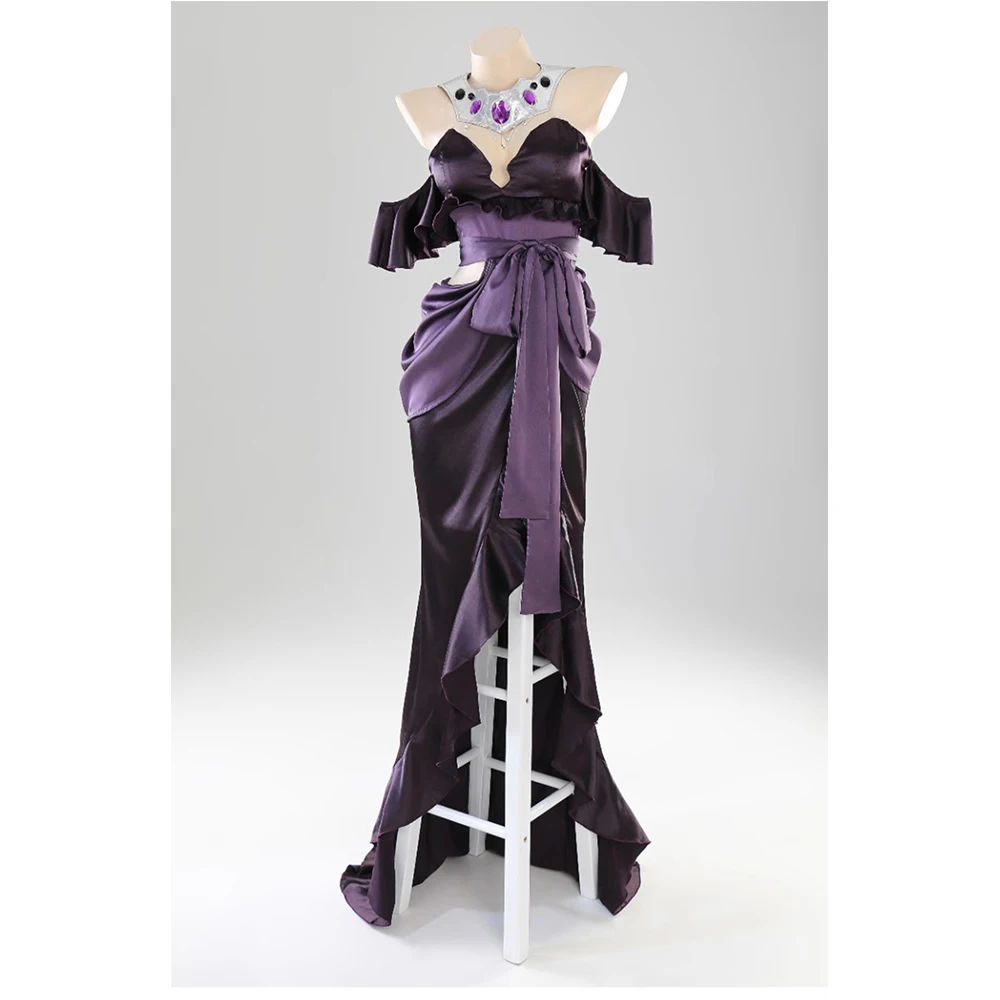 2025 مثير أفرلورد الموسم 4 تأثيري ألبيدو زي أغطية الرأس حتى فستان نحيل قلادة لوليتا زي حفلة هالوين كرنفال شعر مستعار #6