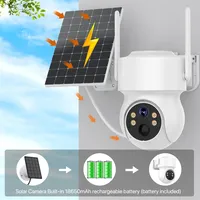 WiFi PTZ Camera 4MP HD Outdoor Wireless Solar IP Camera 1080P Built-in Battery Video Surveillance Camera Long Time Standby iCSee