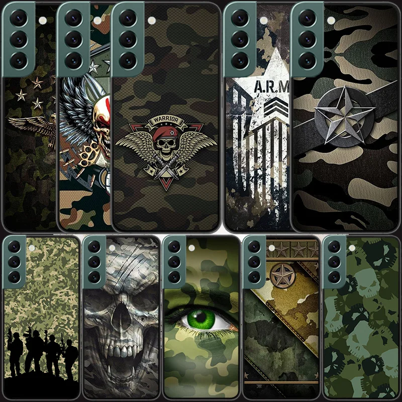 Camouflage Color Phone Case For Samsung A02 A03 A03S A04 A04S A05S Galaxy A55 A35 A25 A15 S10 Lite A9 A8 A7 A6 Plus A90 A80 Cove