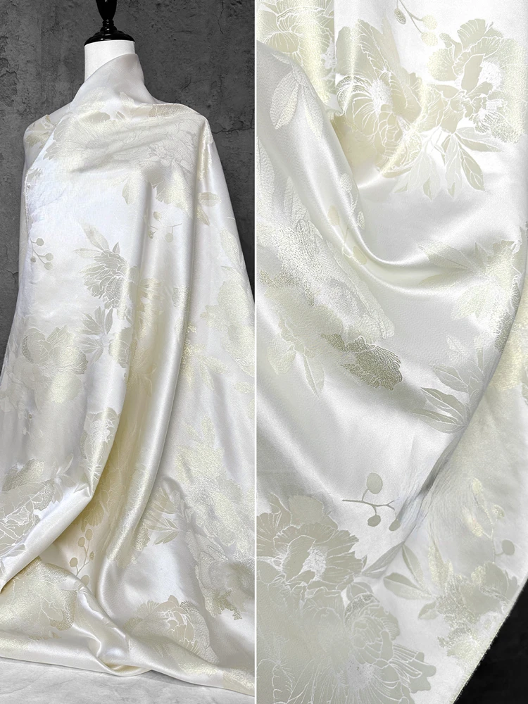 

Шелковая парча шелковицы, жаккардовая атласная ткань для платья-бретельки, дизайнерская одежда, оптовая продажа, ткань, материал для шитья своими руками