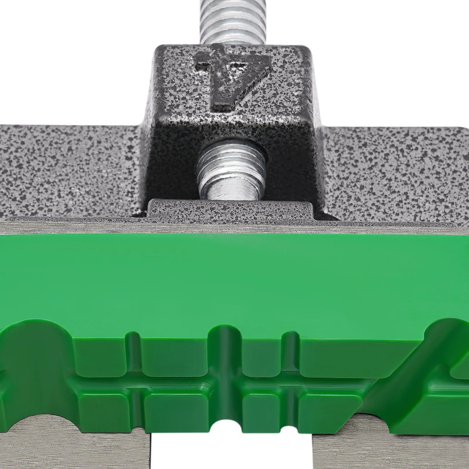 4-Zoll-Metall-Bohrmaschinenschraubstock mit 2 magnetischen Schraubstockauflagen, Mehrfach gerilltes Auflagen-Set – Detail 10