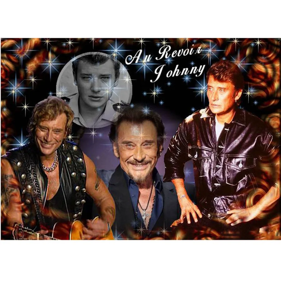 5D DIY Johnny Hallyday Diamond Painting Cross Stitch Kit Famous Singer Painting Picture Of Rhinestones Embroidery Mosaic Pattern