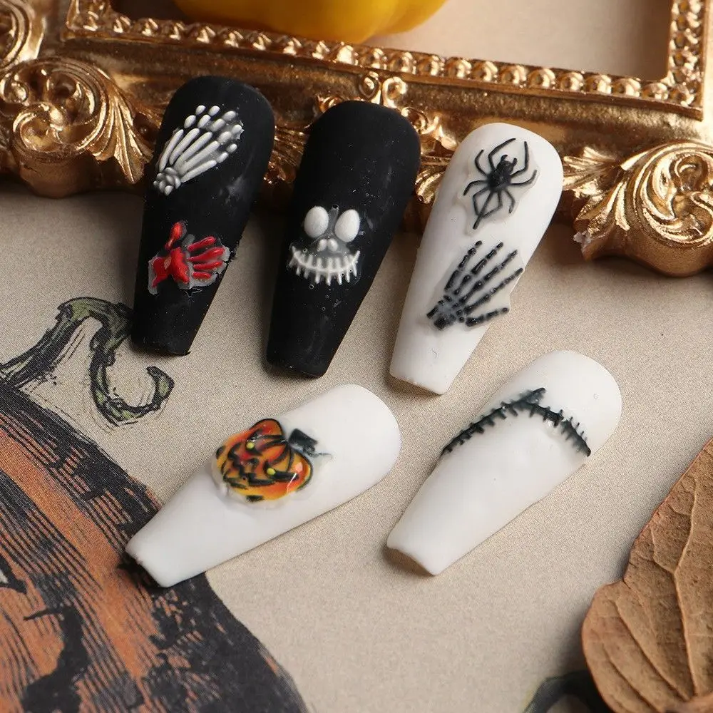 Halloween Nagel dekoration Nagels tudio Horror Augen Nail Art Aufkleber Nagel geprägt Aufkleber Maniküre Aufkleber 5d Kleber Aufkleber