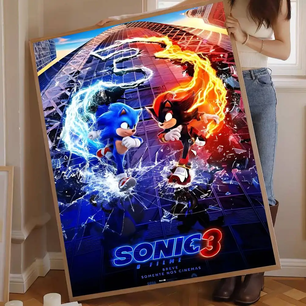 الفيلم الشعبي S-SonicS أنيمي الفيلم لزجة الملصقات خمر غرفة بار مقهى ديكور الشمال ديكور المنزل