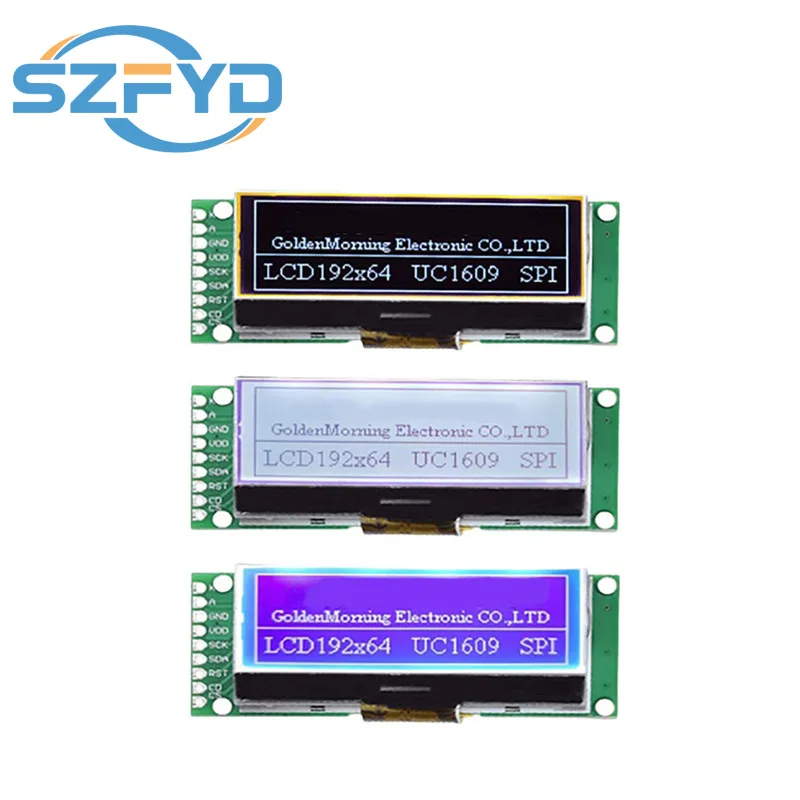 19264 Schermo di visualizzazione del modulo LCD SPI seriale a matrice grafica 192 * 64 in 3,3 V-5 V