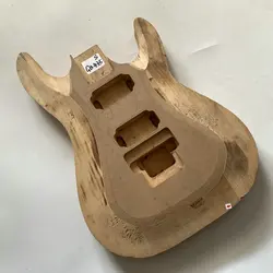 GB435 Floyd Rose Electric Guitar Body Unfinished Version for 6 String Guitar Replace and DIY 2 Humbucker Pickups