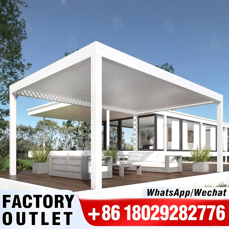 

Motorized System China Garden Louvre Aluminum Profiles Pergolas Outdoor Gazebo